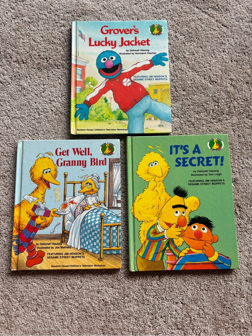 Vintage Sesame Street Book Club Start to Read hardcover Set of 3, 1980s/90s